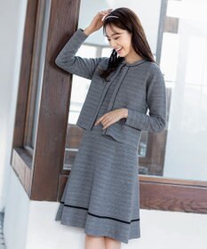 Tiaclasse L 【洗える】リップル編みニットワンピース