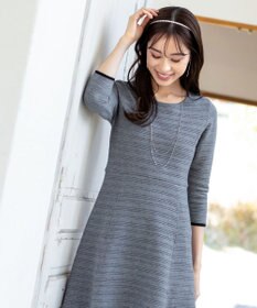 Tiaclasse L 【洗える】リップル編みニットワンピース