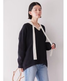 AMERICAN HOLIC Ｖネック片畦ニットプルオーバー