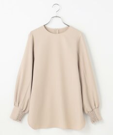 #Newans 【洗濯機可】シャーリングカフスパウダリーブラウス