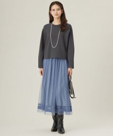 自由区 L 【セットアップ対応・洗える】レーヨンストレッチプルオーバー ニット