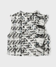 GRACE CONTINENTAL コンパクトツイードベスト