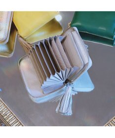 UNBILLION ペルケ perche / ドット型押し・ジャバラカードウォレット