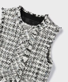 GRACE CONTINENTAL コンパクトツイードベスト