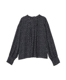 AMERICAN HOLIC 【イージーケア】ドット柄ボウタイブラウス