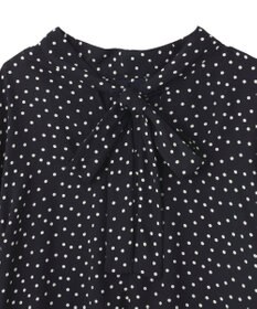 AMERICAN HOLIC 【イージーケア】ドット柄ボウタイブラウス