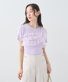 earth music&ecology アシメチュールフリルニットプルオーバー