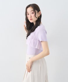 earth music&ecology アシメチュールフリルニットプルオーバー