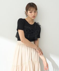 earth music&ecology アシメチュールフリルニットプルオーバー