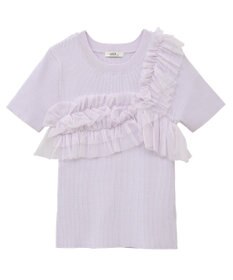 earth music&ecology アシメチュールフリルニットプルオーバー