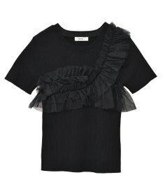 earth music&ecology アシメチュールフリルニットプルオーバー