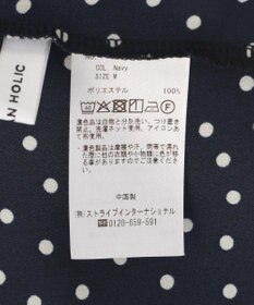 AMERICAN HOLIC 【イージーケア】ドット柄ボウタイブラウス