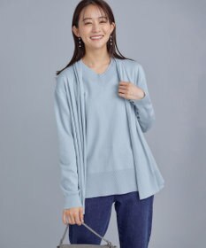 組曲 L 【WEB限定】セミウーステッド ニットカーディガン