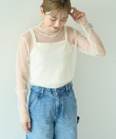 AMERICAN HOLIC ドットチュールハイネックプルオーバー