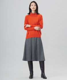J.PRESS LADIES L 【洗える】SOFT TOUCH WOOL リブ切り替え ニット