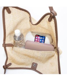 UNBILLION カシュカシュ cachecache / フェイクレザーショルダーバッグ付雑材風トート