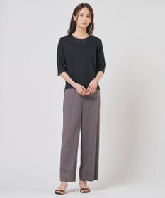 J.PRESS LADIES リネンバイオシャンブレー ワイド パンツ