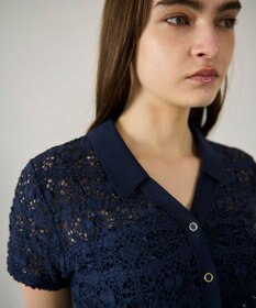 GRACE CONTINENTAL レースカットスキッパートップ