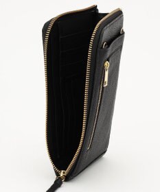 UNBILLION perche 牛革ハラコタイプ×ゴートモバイルウォレットショルダー