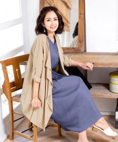 Tiaclasse L 【洗える】スタイルアップも叶うヴィンテージサテンワンピース