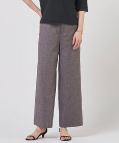 J.PRESS LADIES リネンバイオシャンブレー ワイド パンツ