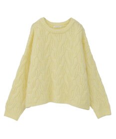 Green Parks ふわふわケーブルニットプルオーバー