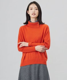 J.PRESS LADIES L 【洗える】SOFT TOUCH WOOL リブ切り替え ニット