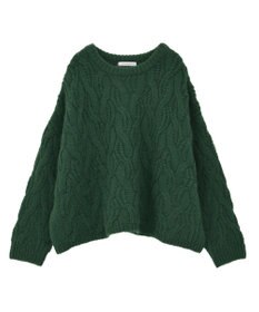 Green Parks ふわふわケーブルニットプルオーバー