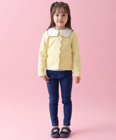 ANY KIDS スナップボタン リボン カーディガン