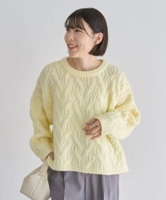 Green Parks ふわふわケーブルニットプルオーバー