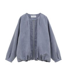 Green Parks ノーカラータックスウェード調ブルゾン