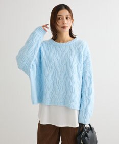 Green Parks ふわふわケーブルニットプルオーバー