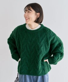 Green Parks ふわふわケーブルニットプルオーバー