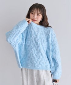 Green Parks ふわふわケーブルニットプルオーバー