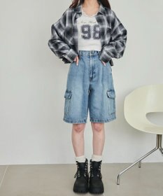 WEGO ヴィンテージウォッシュカーゴハーフパンツ