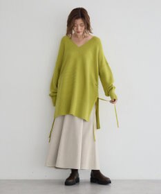 YECCA VECCA Vネックドロストデザインニット