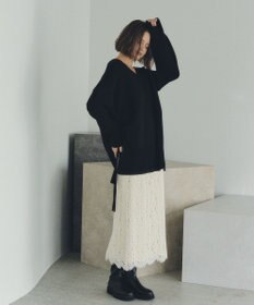 YECCA VECCA Vネックドロストデザインニット