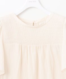 ANY SIS L 【洗える】シャーリングツヤ ブラウス