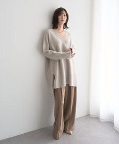 YECCA VECCA Vネックドロストデザインニット