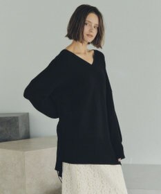 YECCA VECCA Vネックドロストデザインニット