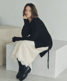 YECCA VECCA Vネックドロストデザインニット