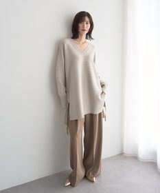 YECCA VECCA Vネックドロストデザインニット