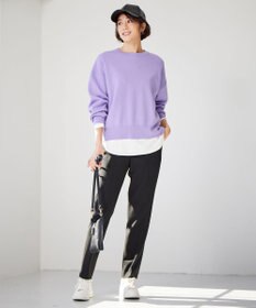 自由区 【撥水加工・洗える】TRギャバ裏起毛テーパード パンツ