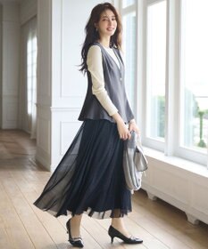 ANY SIS S 【洗える】チュールベロア プルオーバー