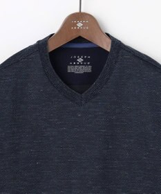 JOSEPH ABBOUD 【フランス産リネン×尾州の技術・清涼感】ノルマンディリネントップジャージー Vネック Tシャツ