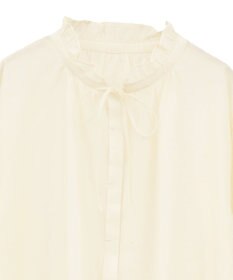 Green Parks フリルカラーリボンブラウス