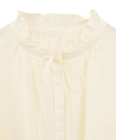 Green Parks フリルカラーリボンブラウス