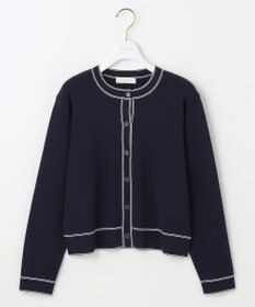 ANY SIS S 【アンサンブル対応】バイカラーニット カーディガン