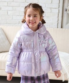 ANY KIDS パール調×フリースボア中綿コート