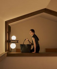 MIYABIYA LAQUOH【撥水加工】篭目柄エンボスボンディングトートL